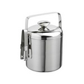 1.5 Qt. Polished Double Wall Insulated Ice Bucket with Tongs